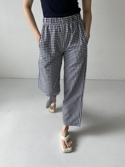 COTTON MEGAN GINGHAM TROUSERS