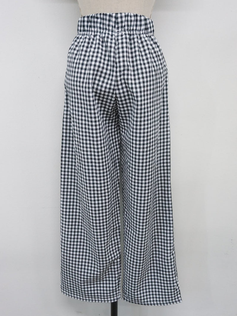 COTTON MEGAN GINGHAM TROUSERS