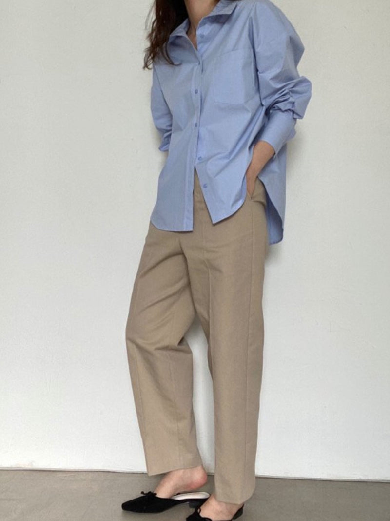 COTTON PIN TUCK CHINOS