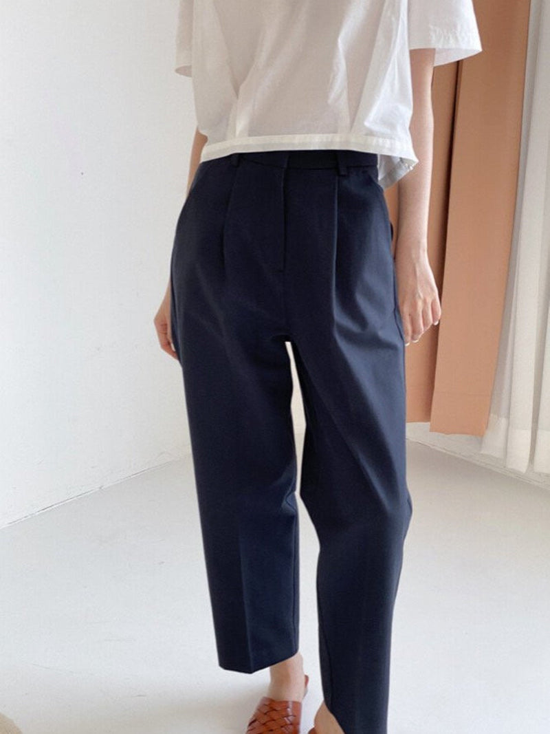 COTTON PIN TUCK CHINOS