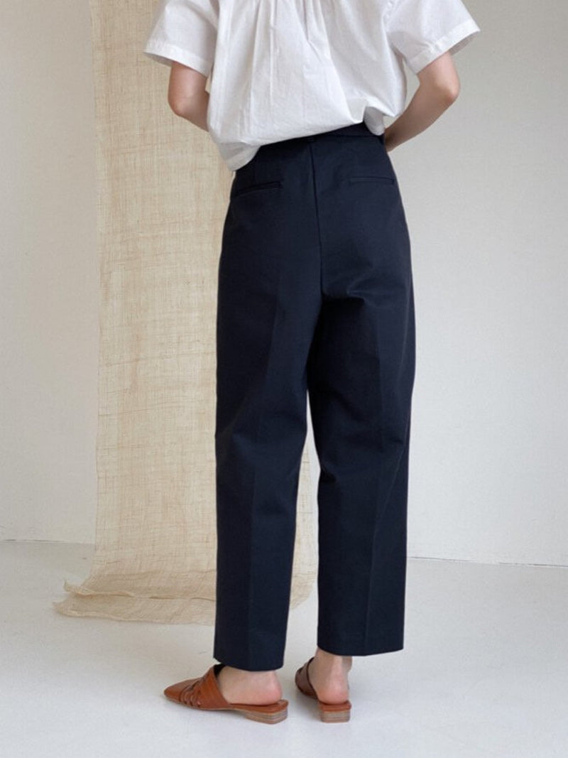 COTTON PIN TUCK CHINOS