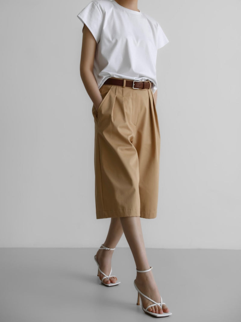 COTTON TWILL BERMUDA SHORTS