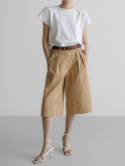 COTTON TWILL BERMUDA SHORTS