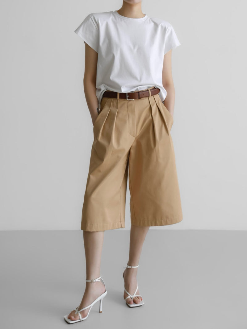 COTTON TWILL BERMUDA SHORTS