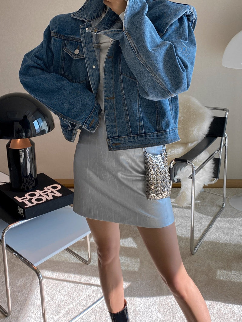 CROPPED DENIM JACKET