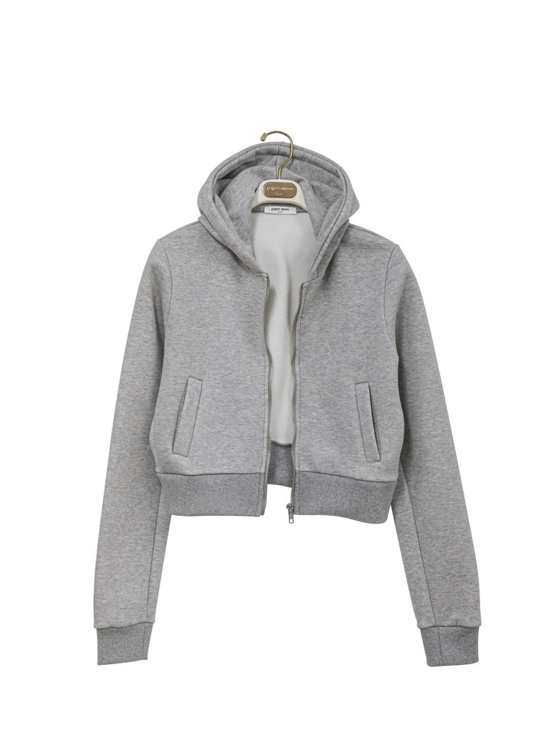 CROPPED FULL ZIP SWEATSHIRT