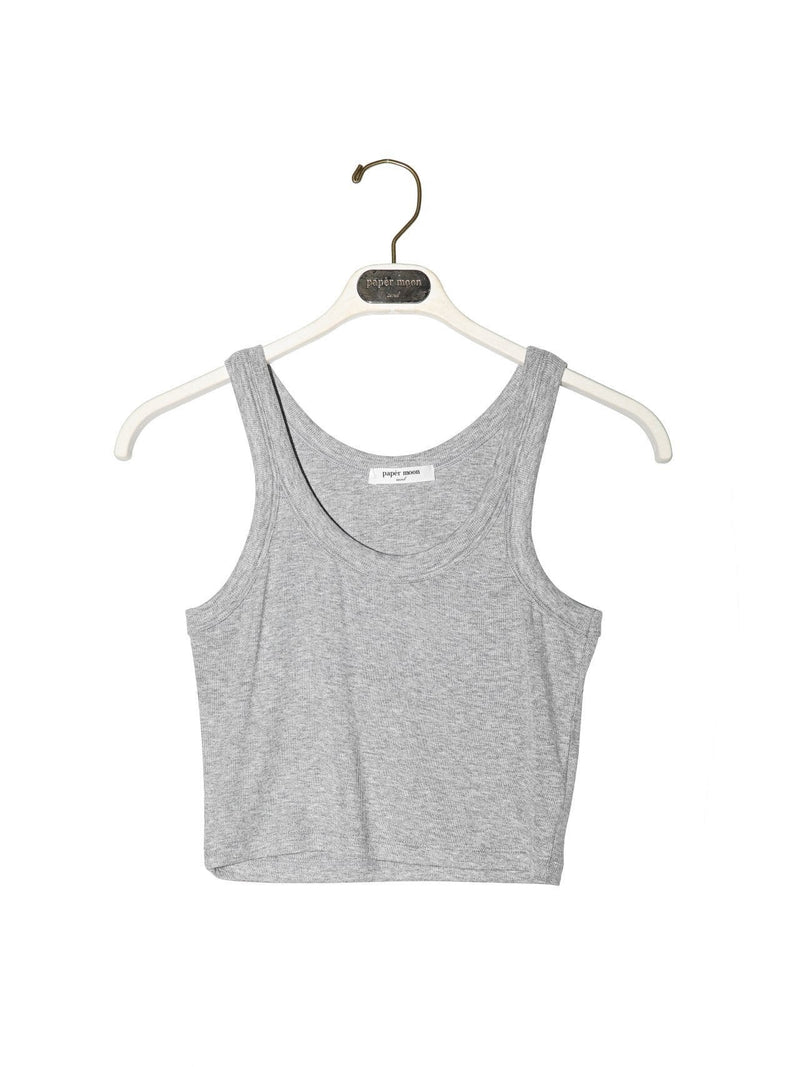 CROPPED RIBBED TANK