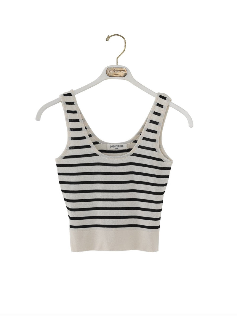 CROPPED SLEEVELESS KNIT TANK