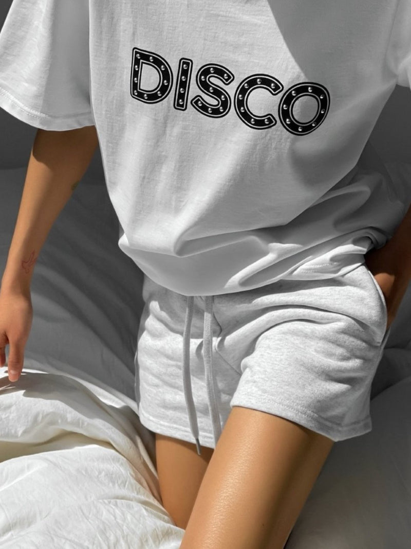 DISCO STUDDED PRINT T-SHIRT