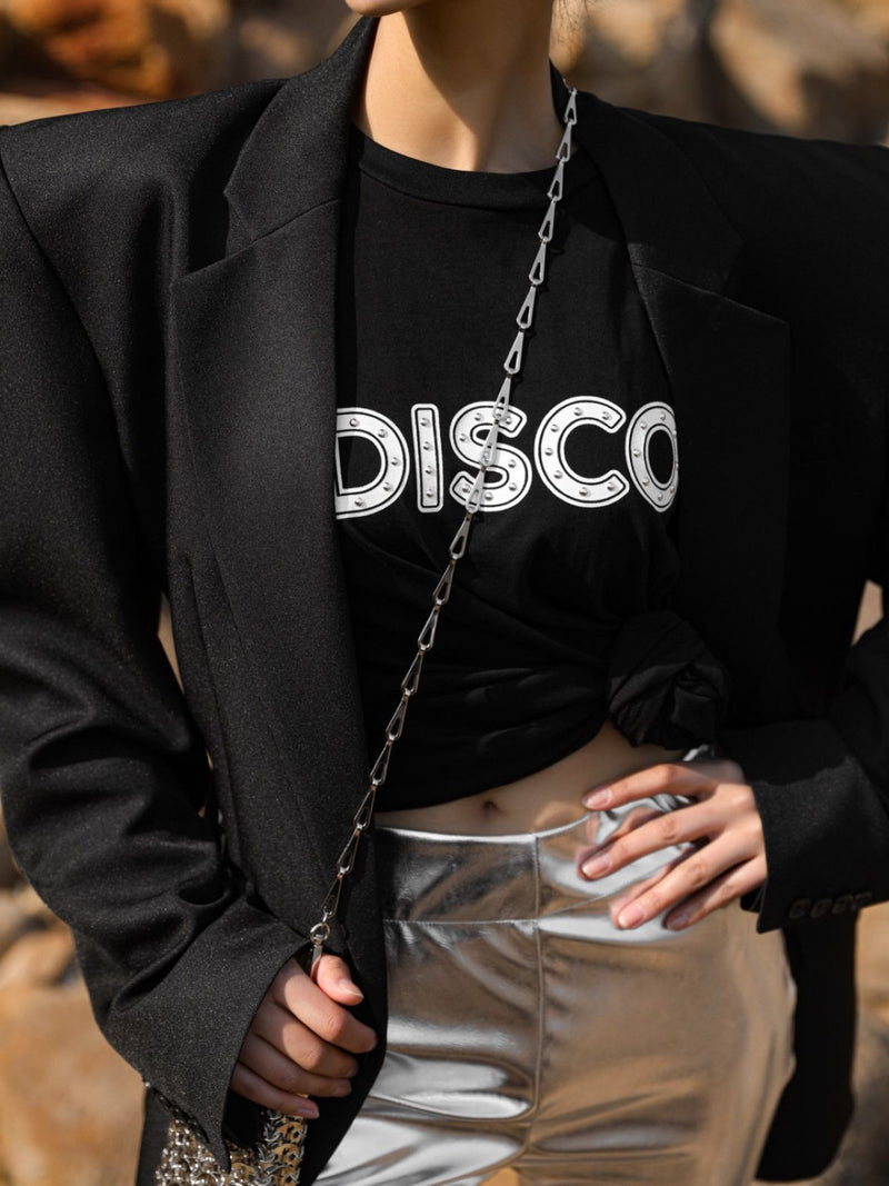 DISCO STUDDED PRINT T-SHIRT