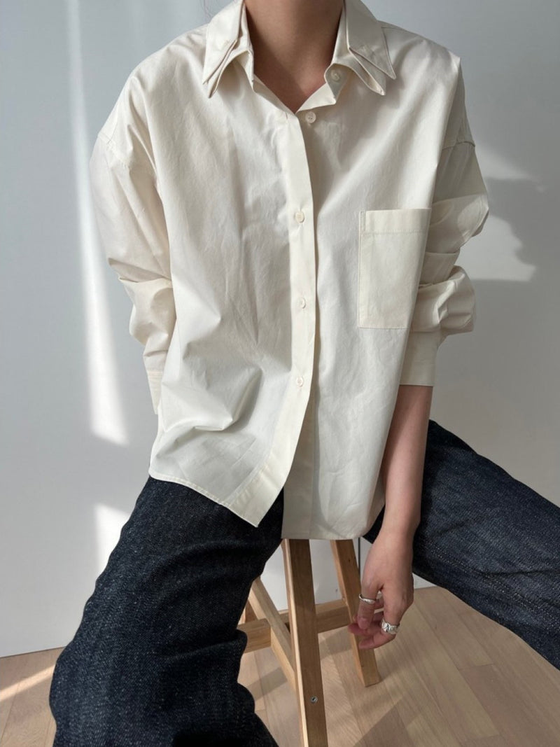 DOUBLE COLLAR COTTON SHIRT