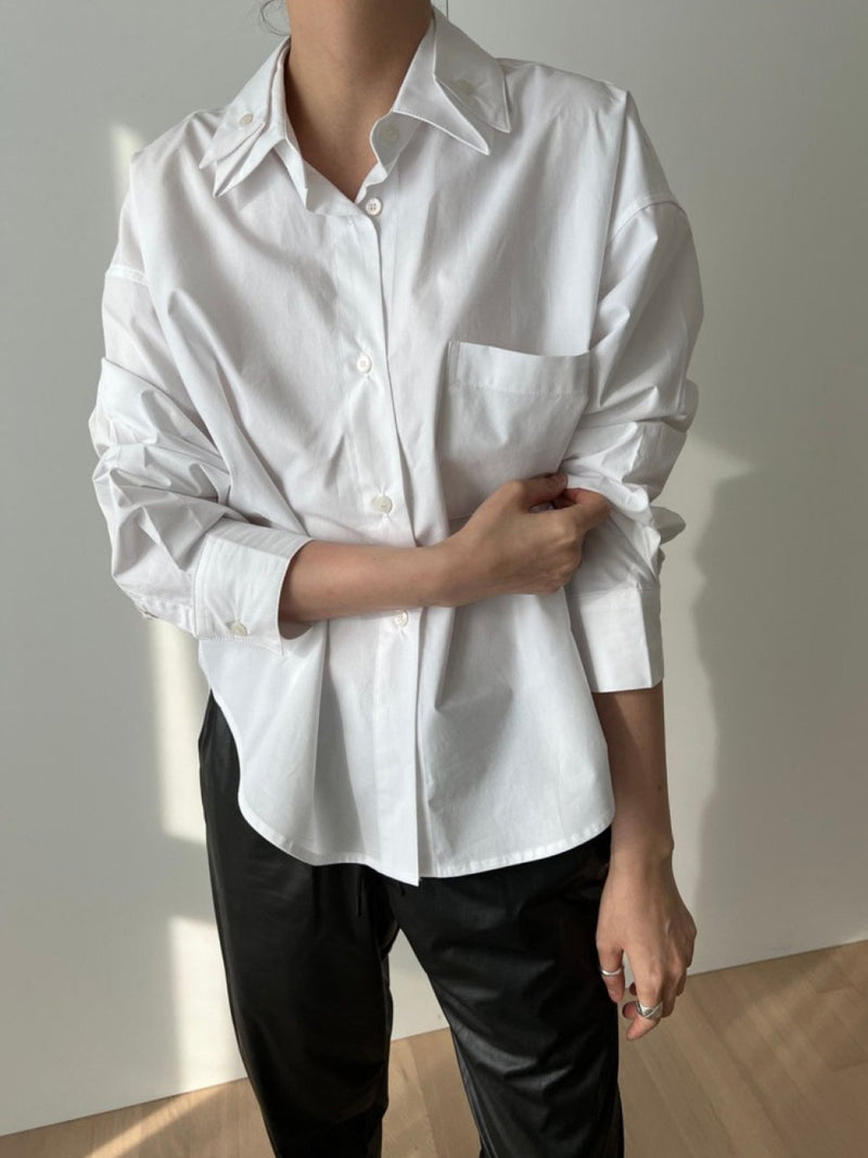 DOUBLE COLLAR COTTON SHIRT