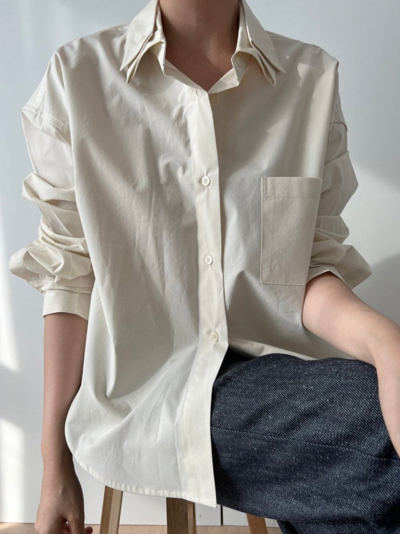 DOUBLE COLLAR COTTON SHIRT