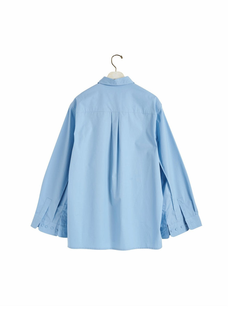 DOUBLE CUFF DETAIL OVERSIZED COTTON SHIRT