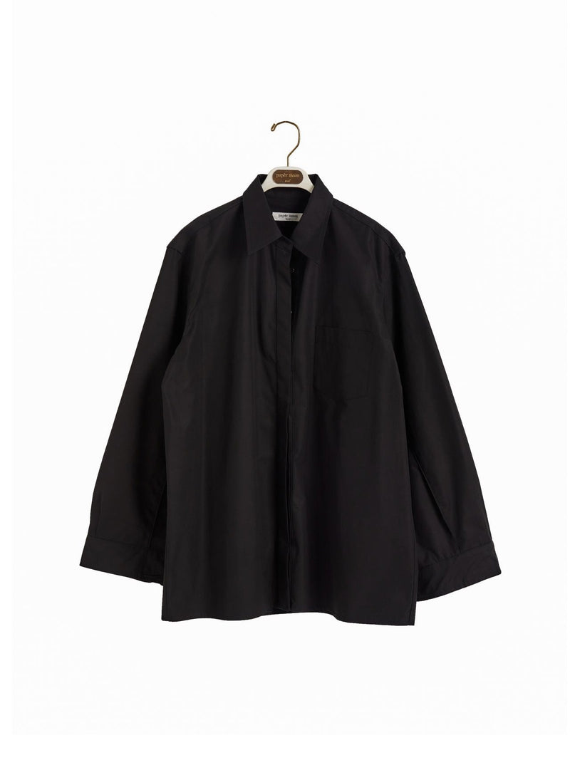 DOUBLE CUFF DETAIL OVERSIZED COTTON SHIRT