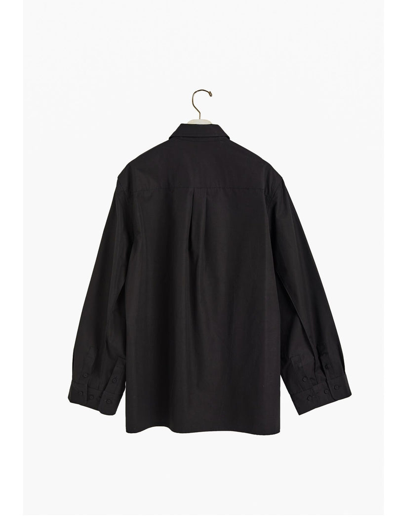 DOUBLE CUFF DETAIL OVERSIZED COTTON SHIRT