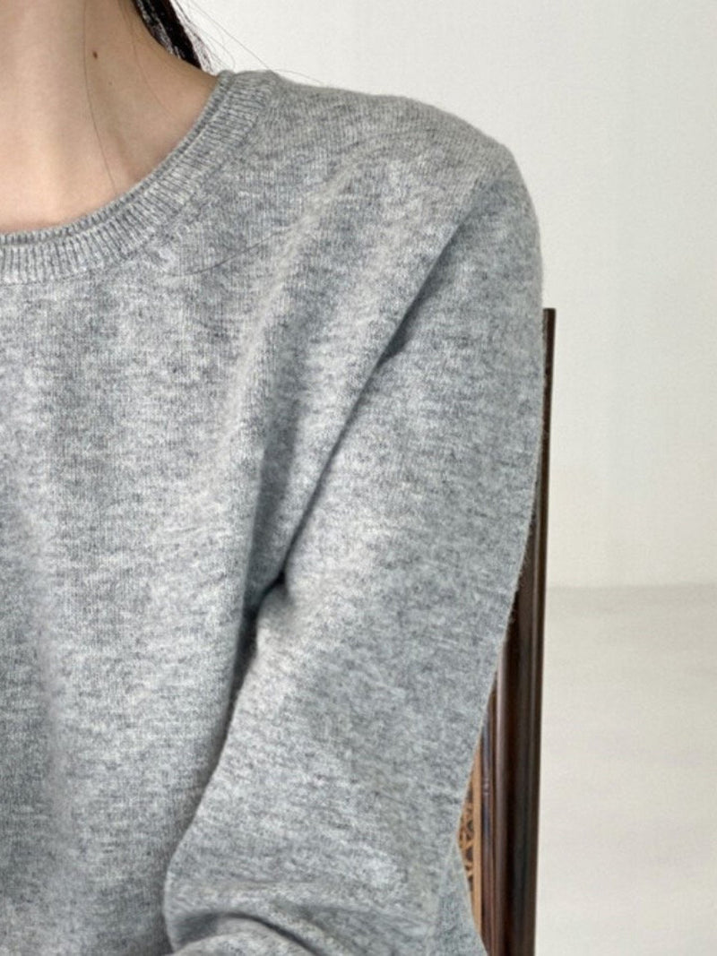 DOUBLE LIPPED ROUND NECK KNIT