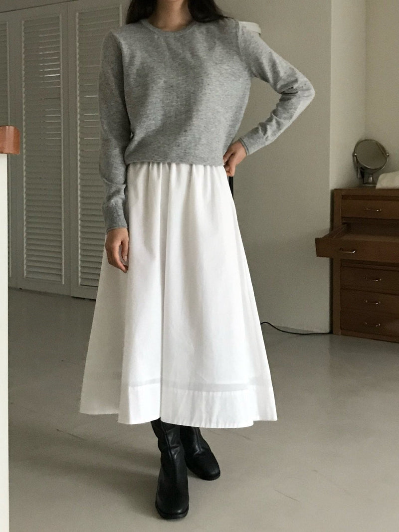 DOUBLE LIPPED ROUND NECK KNIT