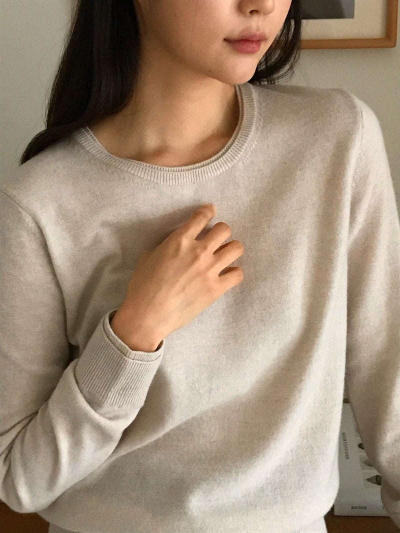 DOUBLE LIPPED ROUND NECK KNIT