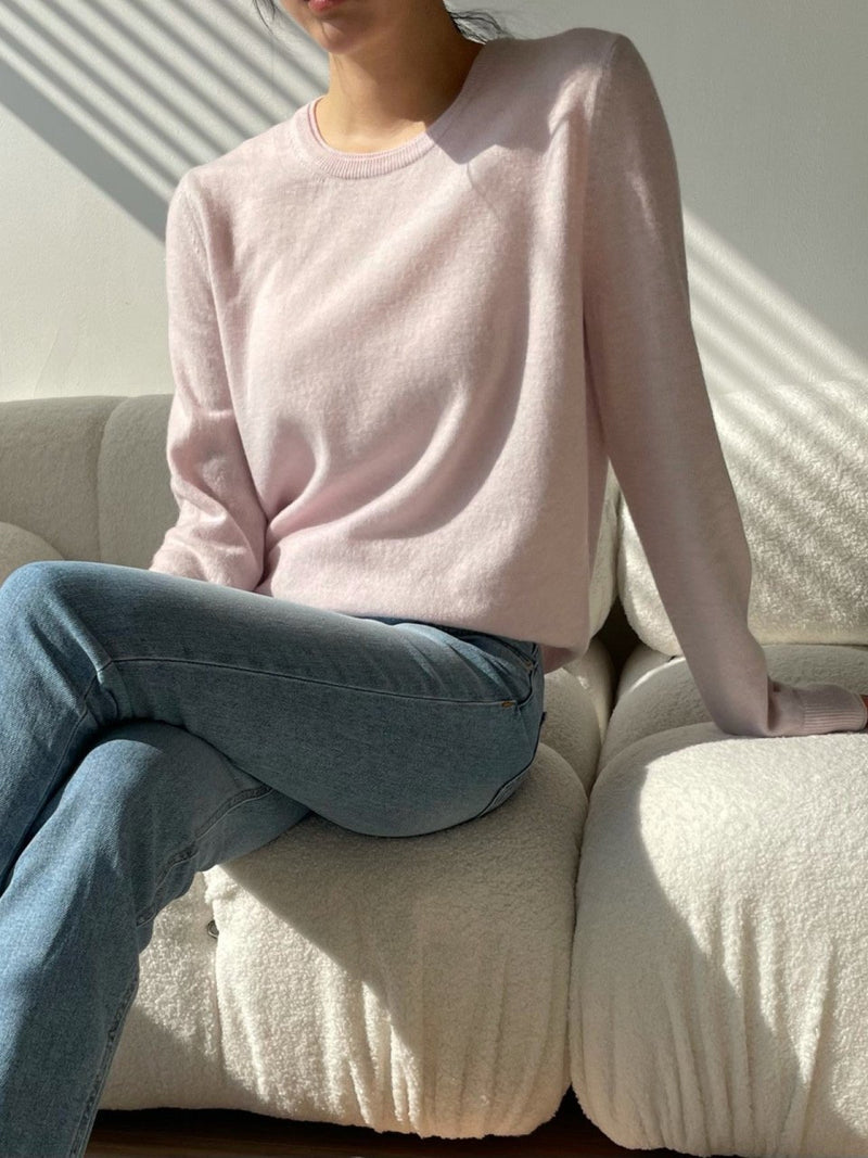 DOUBLE LIPPED ROUND NECK KNIT