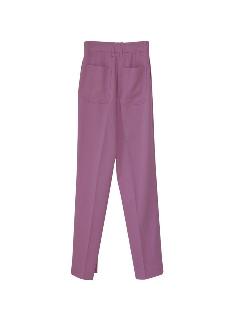 DOUBLE PLEATED STRETCH TROUSERS