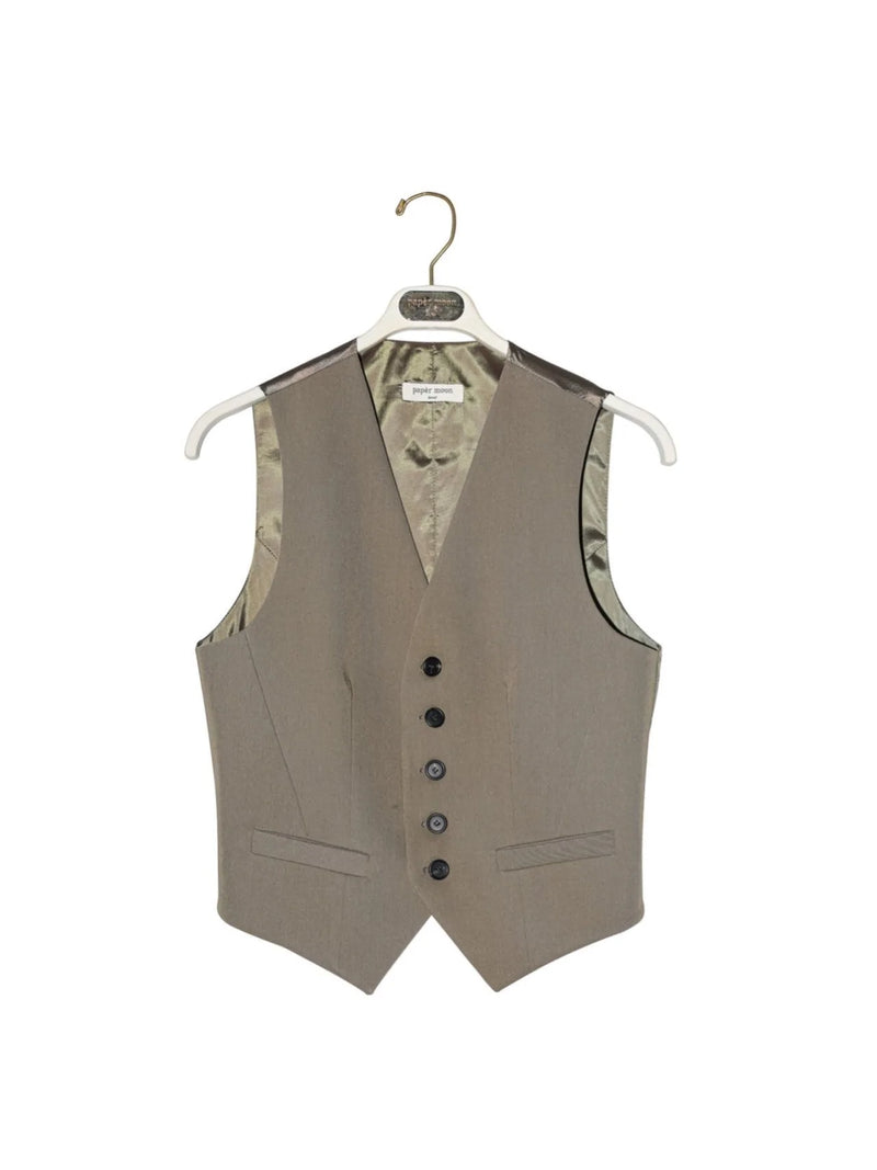 FIVE BUTTON TAILORED SUIT VEST