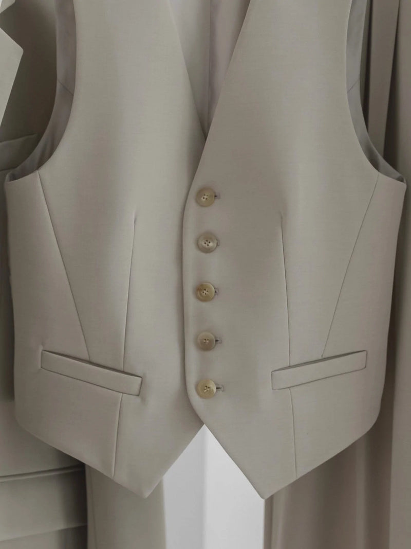 FIVE BUTTON TAILORED SUIT VEST