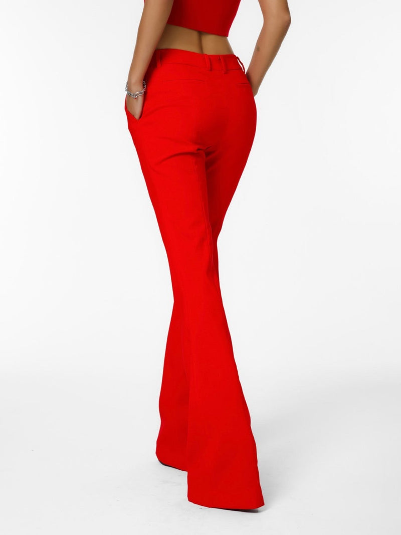 FLARED BOOT CUT TAILORED TROUSERS