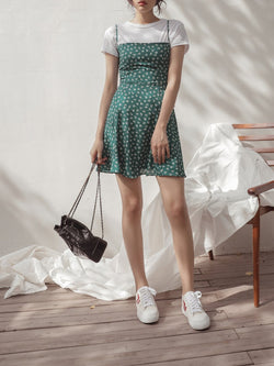 SHOESTRING STRAP FLORAL DRESS