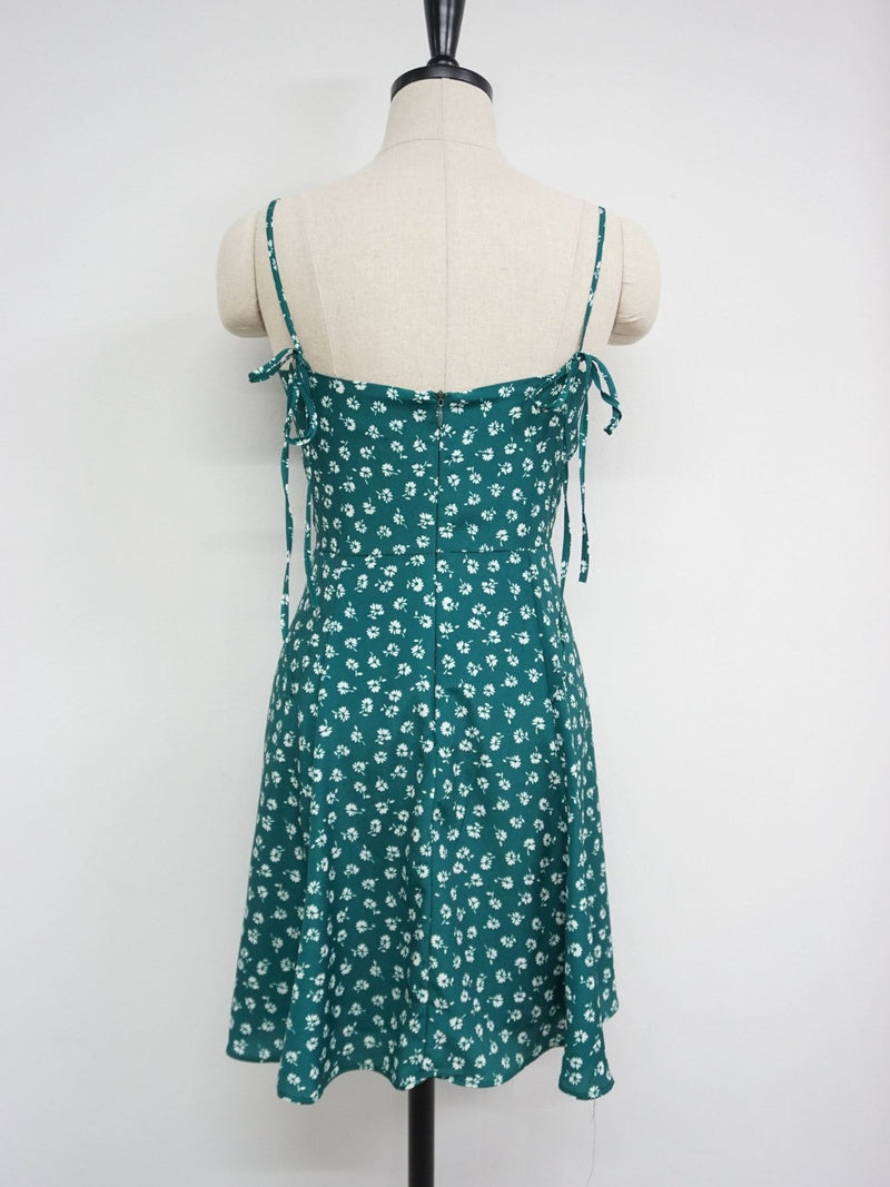 SHOESTRING STRAP FLORAL DRESS