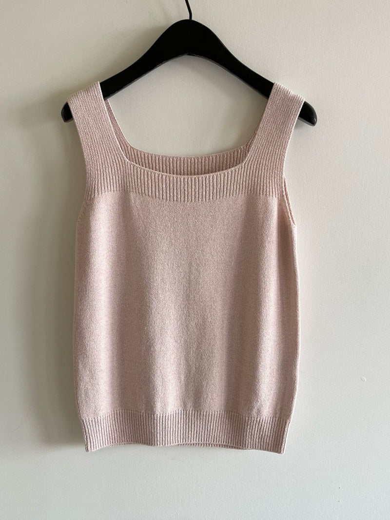 FOREST SUPIMA COTTON SQUARE NECK KNIT TOP