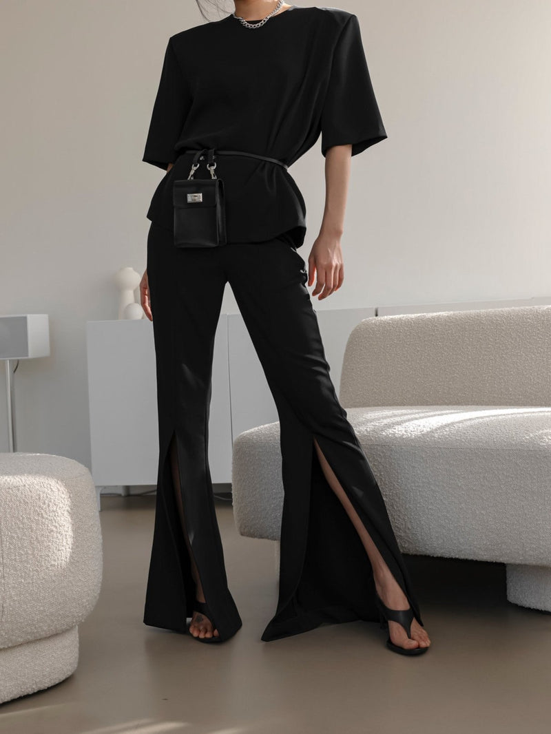 FRONT SLIT DETAIL TROUSERS