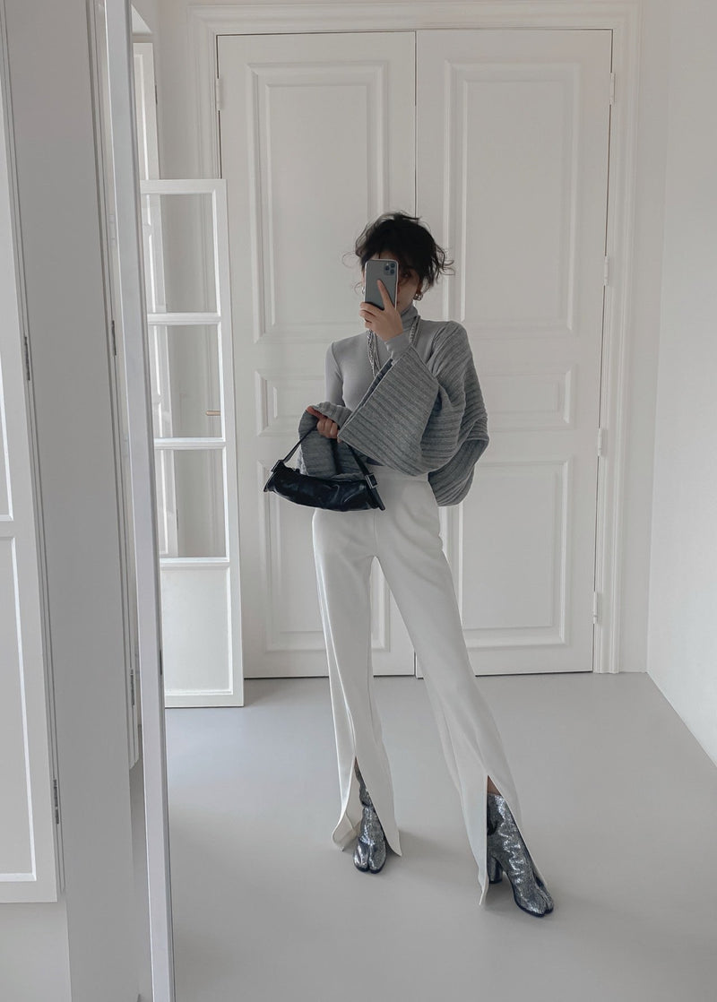 FRONT SLIT DETAIL TROUSERS