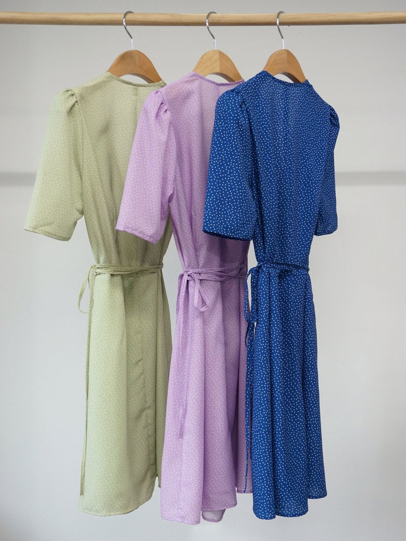 SHORT SLEEVE GAVIN WRAP DRESS
