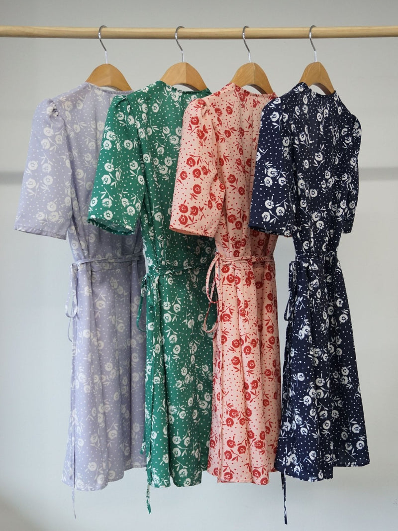 SHORT SLEEVE GAVIN WRAP DRESS