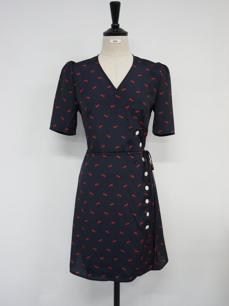 SHORT SLEEVE GAVIN WRAP DRESS
