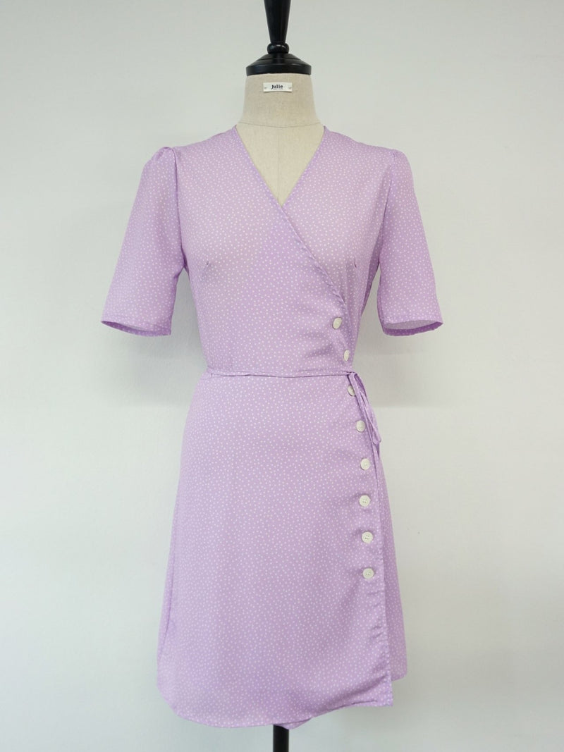 SHORT SLEEVE GAVIN WRAP DRESS