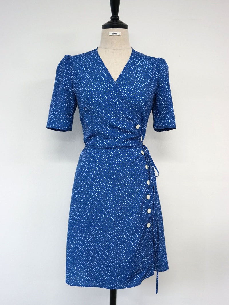 SHORT SLEEVE GAVIN WRAP DRESS