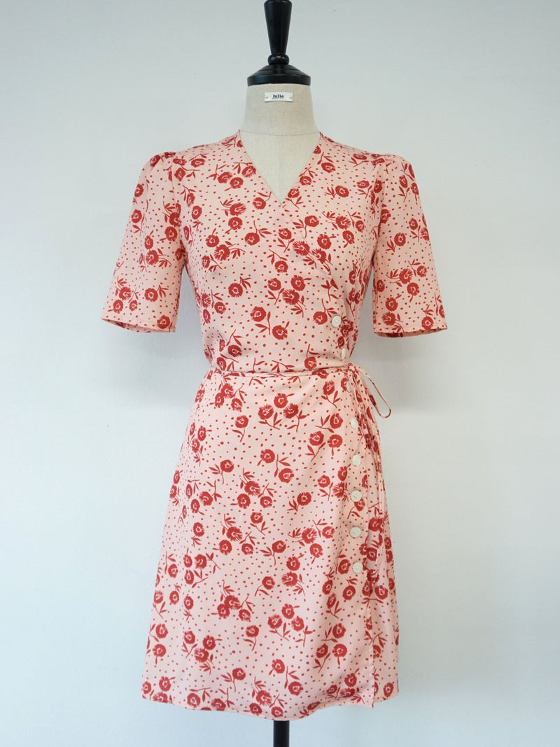 SHORT SLEEVE GAVIN WRAP DRESS