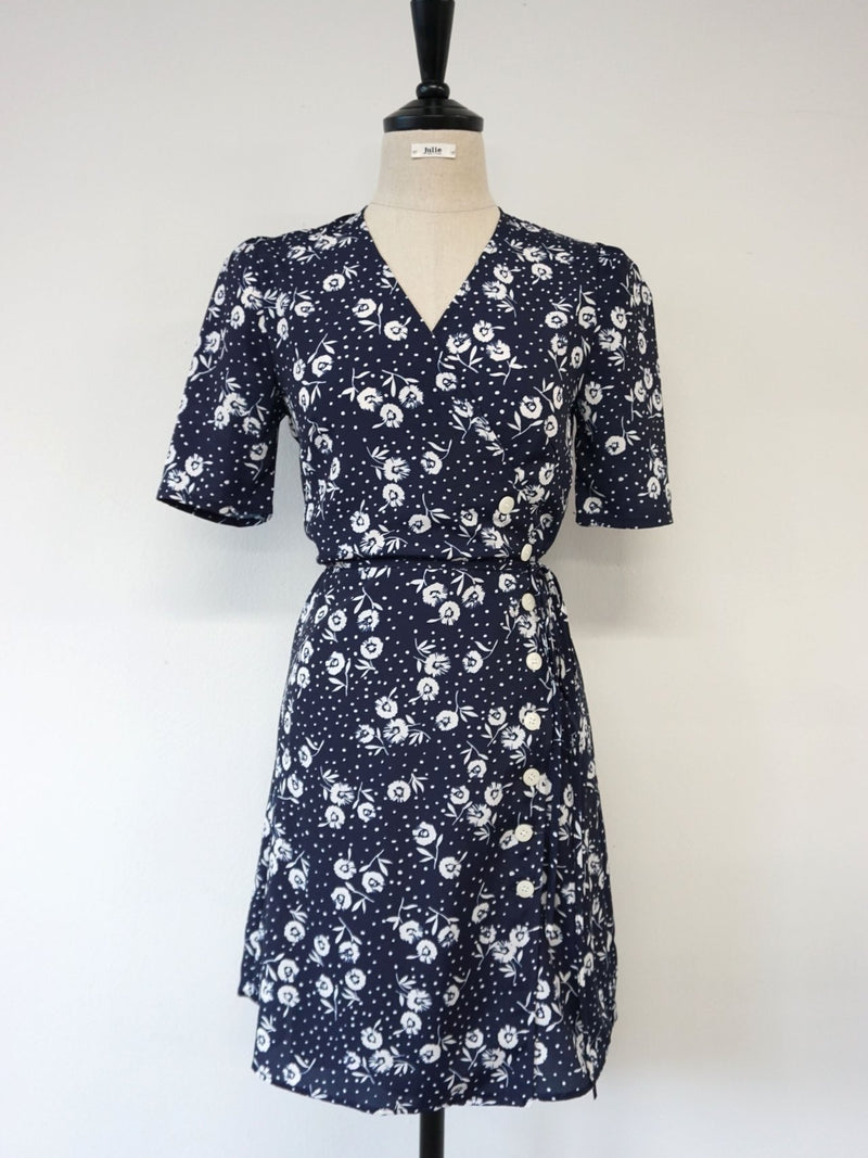SHORT SLEEVE GAVIN WRAP DRESS