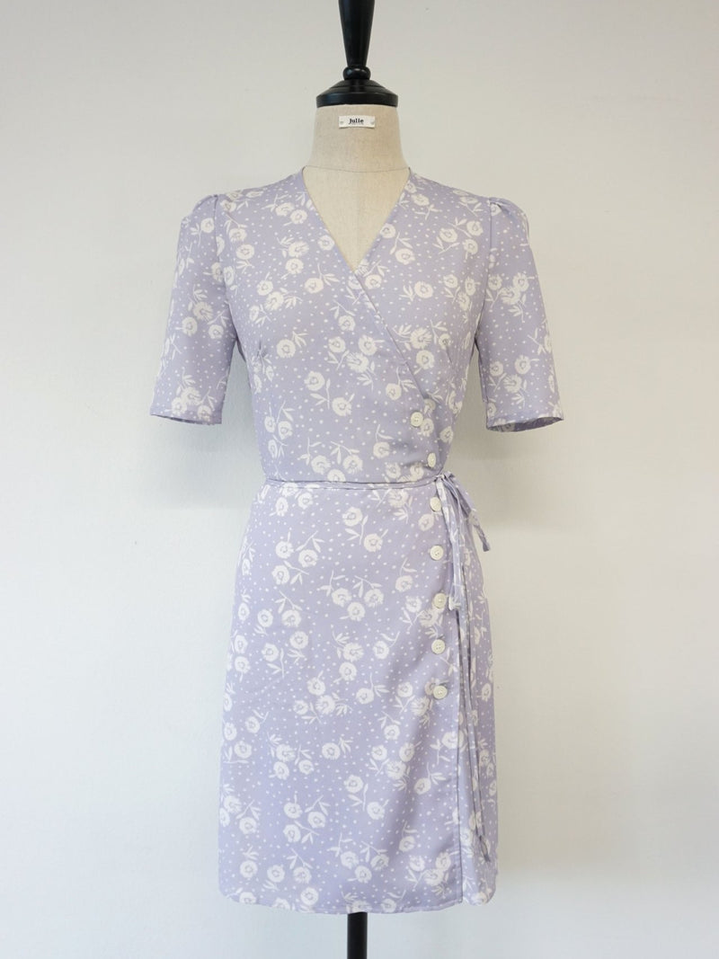 SHORT SLEEVE GAVIN WRAP DRESS