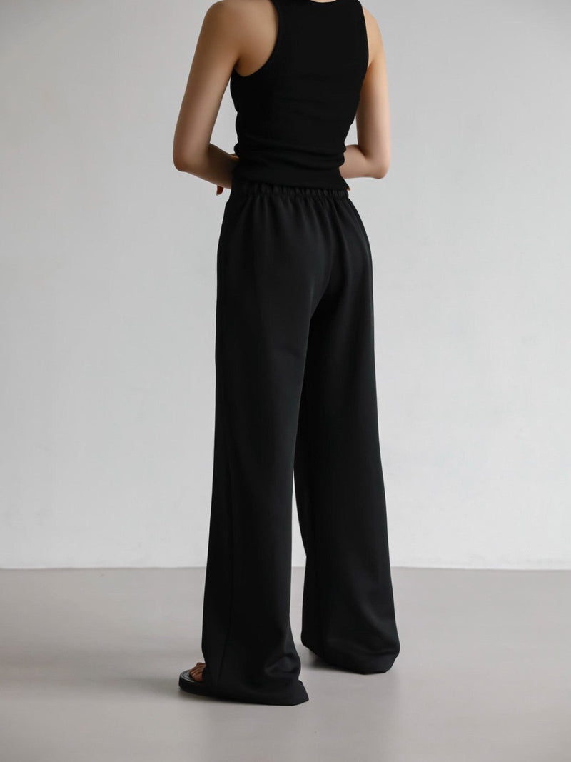 HALF BANDED RELAX TROUSERS