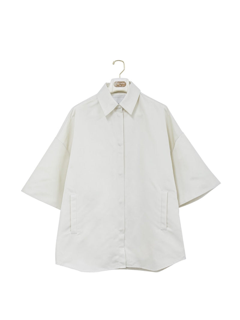 HALF SLEEVE BUTTON DOWN SHIRT CAPE JACKET