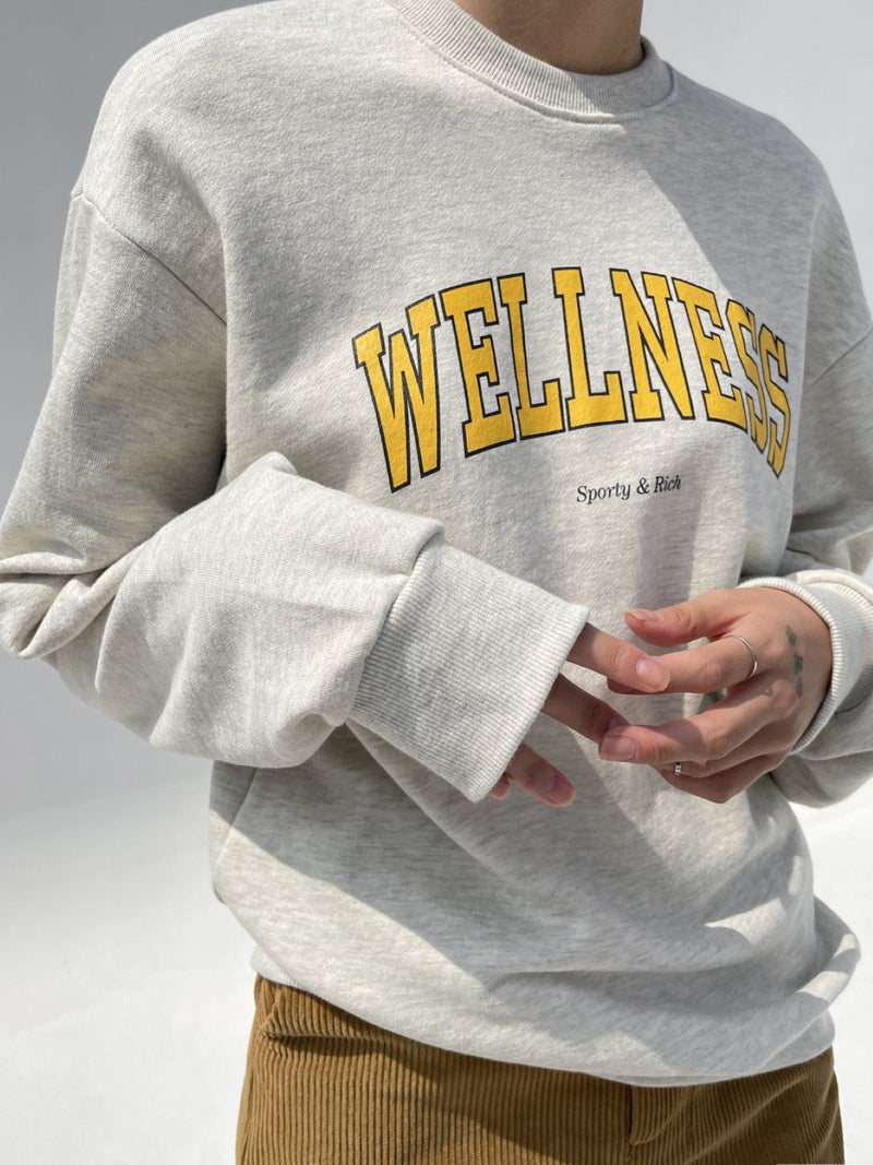 PRINTED WELLNESS COTTON SWEATSHIRT