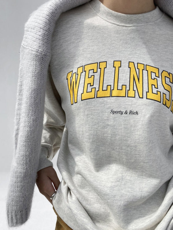 PRINTED WELLNESS COTTON SWEATSHIRT