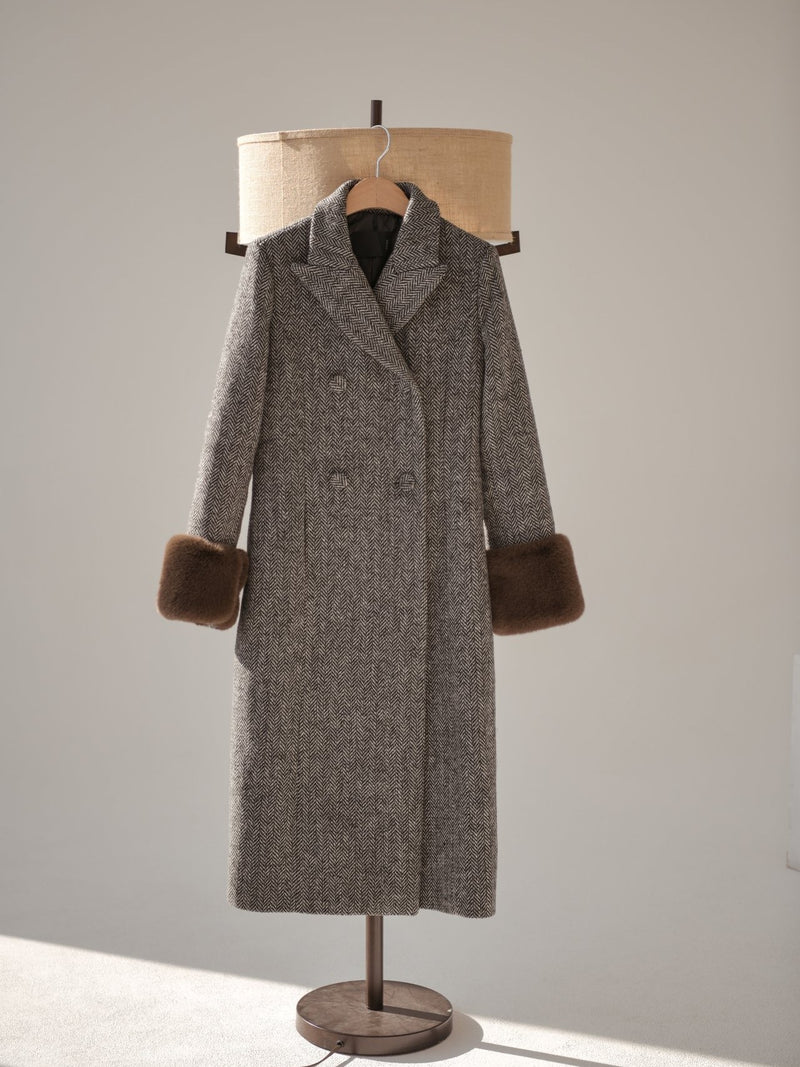 MIDI HERRINGBONE COAT