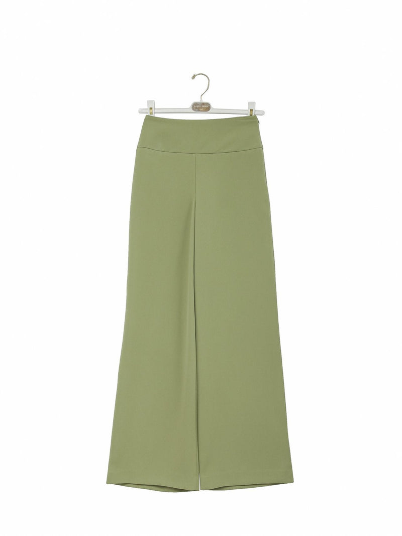 HIGH-RISE WIDE LEG CREPE TROUSERS