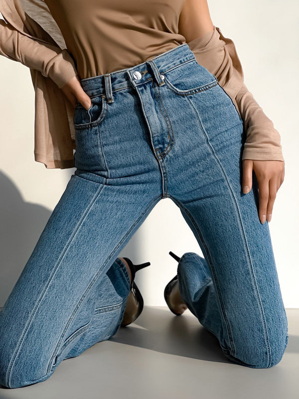 HIGH RISE FLARED BOOTCUT JEANS