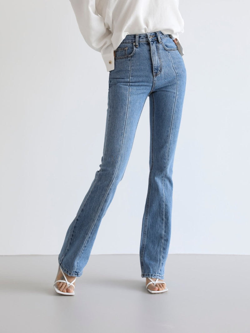 HIGH RISE FLARED BOOTCUT JEANS