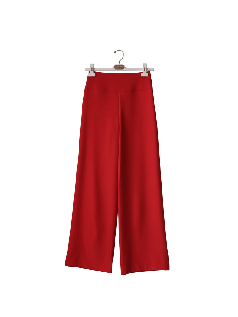 HIGH RISE TWILL TROUSERS